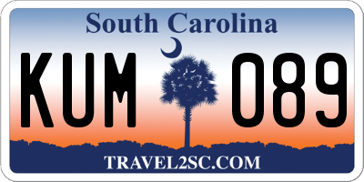 SC license plate KUM089
