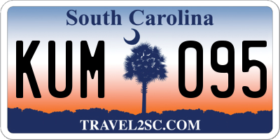 SC license plate KUM095