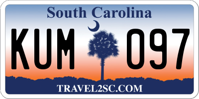 SC license plate KUM097