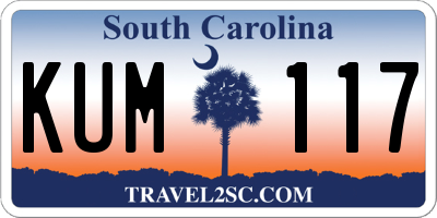 SC license plate KUM117