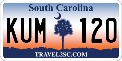 SC license plate KUM120
