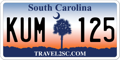 SC license plate KUM125