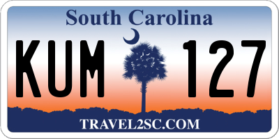 SC license plate KUM127