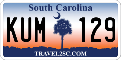 SC license plate KUM129