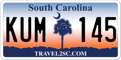 SC license plate KUM145