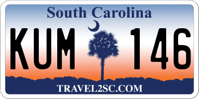 SC license plate KUM146