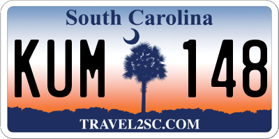 SC license plate KUM148