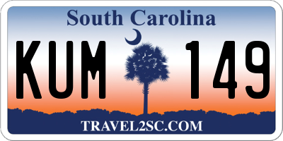 SC license plate KUM149