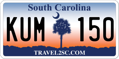 SC license plate KUM150