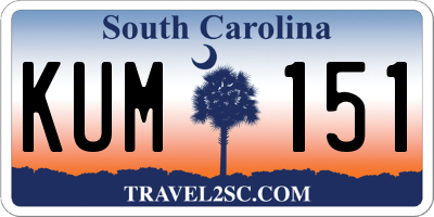 SC license plate KUM151