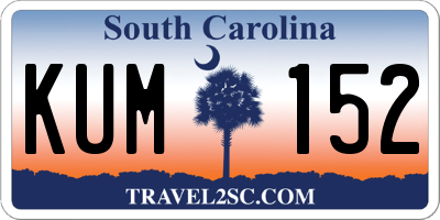 SC license plate KUM152
