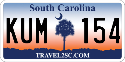 SC license plate KUM154