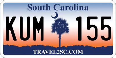 SC license plate KUM155