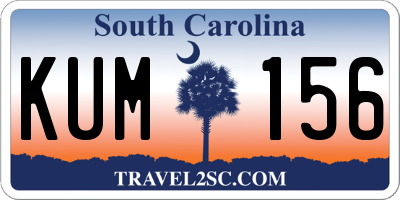 SC license plate KUM156