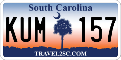 SC license plate KUM157