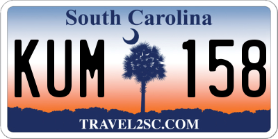 SC license plate KUM158