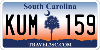 SC license plate KUM159