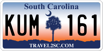 SC license plate KUM161