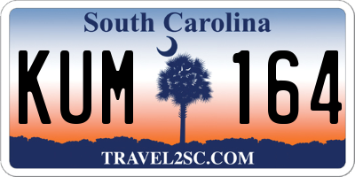 SC license plate KUM164