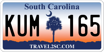 SC license plate KUM165