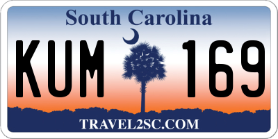 SC license plate KUM169