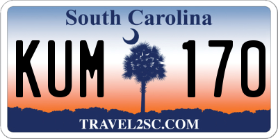 SC license plate KUM170