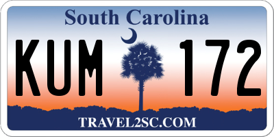 SC license plate KUM172