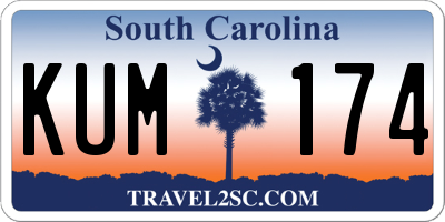 SC license plate KUM174