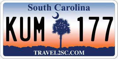 SC license plate KUM177