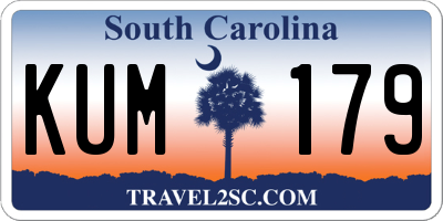 SC license plate KUM179