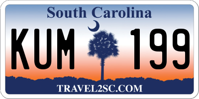 SC license plate KUM199