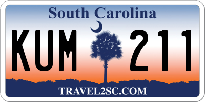 SC license plate KUM211