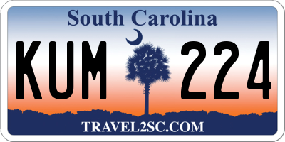 SC license plate KUM224