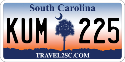 SC license plate KUM225