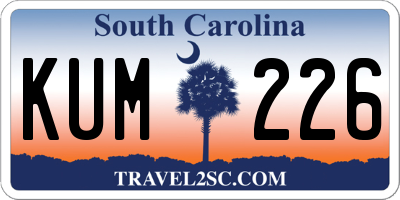 SC license plate KUM226