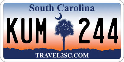SC license plate KUM244