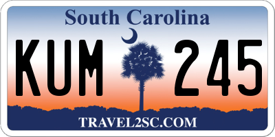 SC license plate KUM245