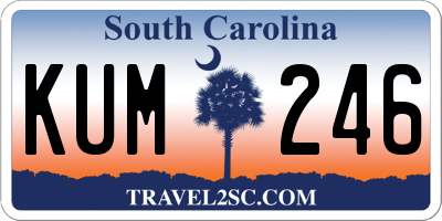 SC license plate KUM246