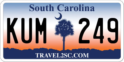 SC license plate KUM249