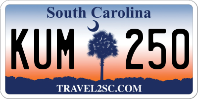 SC license plate KUM250