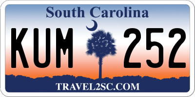 SC license plate KUM252