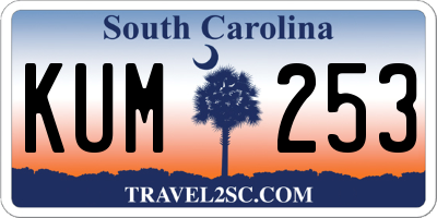 SC license plate KUM253