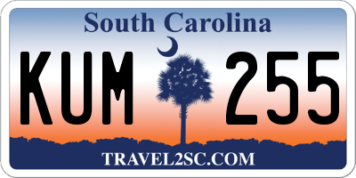 SC license plate KUM255