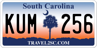 SC license plate KUM256