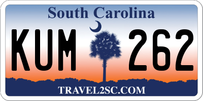 SC license plate KUM262