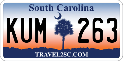 SC license plate KUM263