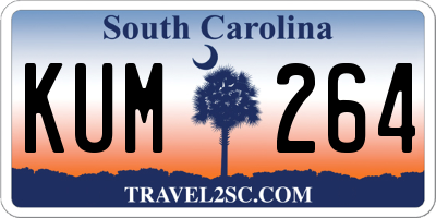 SC license plate KUM264