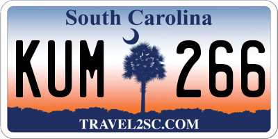 SC license plate KUM266