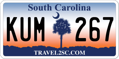 SC license plate KUM267
