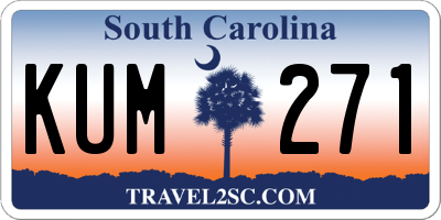 SC license plate KUM271